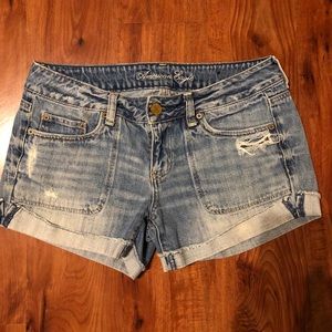 American Eagle Distressed Jean Shorts - size 10
